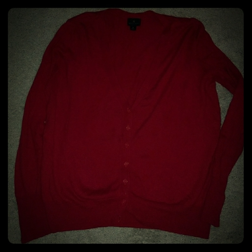 Worthington Red Cardigan Sweater